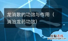 消治龙药功效 龙消散的功效与作用