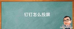 钉钉怎么投屏 钉钉怎么投屏到电脑