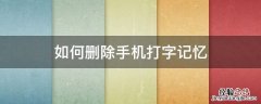 如何删除手机打字记忆 苹果如何删除手机打字记忆