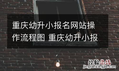 重庆幼升小报名网站操作流程图 重庆幼升小报名网站操作流程图片大全