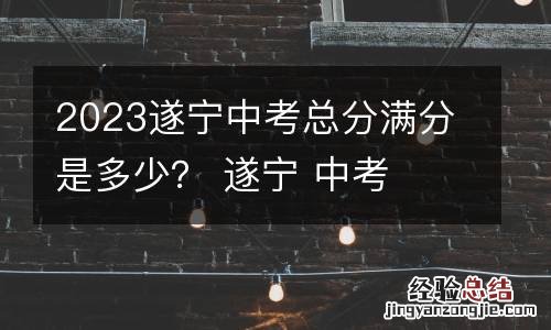 2023遂宁中考总分满分是多少? 遂宁 中考