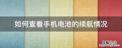 如何查看手机电池的续航情况 怎么查看电池续航