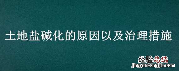 土地盐碱化的原因以及治理措施 土地盐碱化的原因以及治理措施答题模板