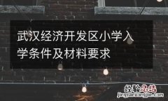 武汉经济开发区小学入学条件及材料要求