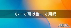 小一寸可以当一寸用吗 一寸可以当大一寸用吗
