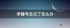 学籍号忘记了怎么办 学籍帐号忘记了怎么办