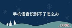 手机语音识别不了怎么办 手机语音识别不出来怎么办