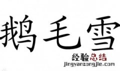 鹅毛雪是什么意思 鹅毛大雪的鹅毛是什么意思
