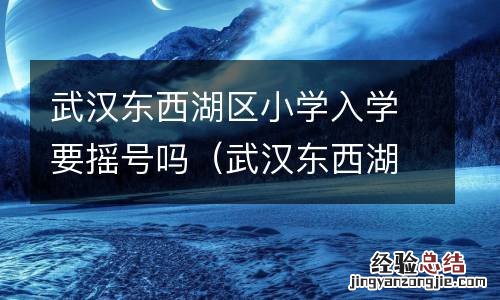 武汉东西湖区小学入学要摇号吗初中 武汉东西湖区小学入学要摇号吗