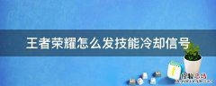 王者荣耀怎么发技能冷却信号 王者荣耀冷却时间怎么发信号