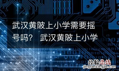 武汉黄陂上小学需要摇号吗? 武汉黄陂上小学需要摇号吗现在