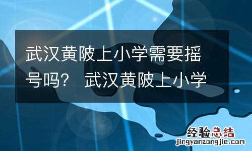 武漢黃陂上小學需要搖號嗎？ 武汉黄陂上小学需要摇号吗初中