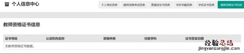 湖南教资认定网站个人信息有哪些内容