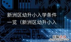 新洲区幼升小入学条件一览表图片 新洲区幼升小入学条件一览