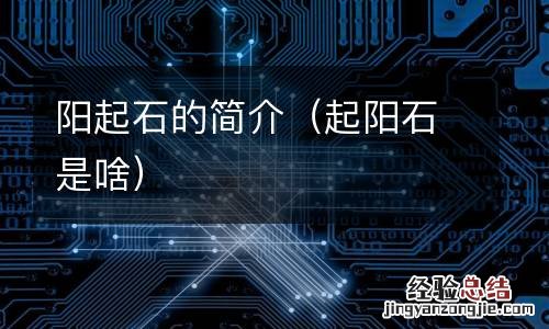 起阳石是啥 阳起石的简介