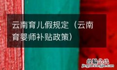 云南育婴师补贴政策 云南育儿假规定