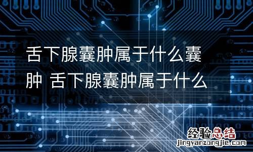 舌下腺囊肿属于什么囊肿 舌下腺囊肿属于什么囊肿图片
