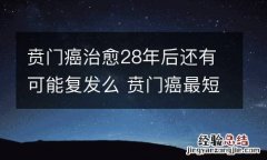 贲门癌治愈28年后还有可能复发么 贲门癌最短几个月复发