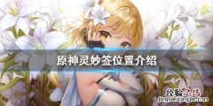 原神灵妙签在哪 原神灵妙签怎么用