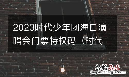 时代少年团演唱会2023门票多少钱 2023时代少年团海口演唱会门票特权码