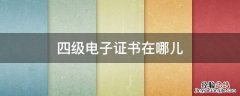 四级电子证书在哪儿 四级电子证书怎么看