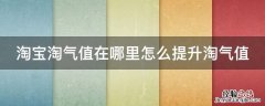淘宝淘气值在哪里怎么提升淘气值 淘宝的淘气值怎么快速增长