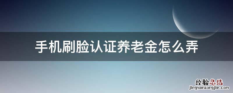 养老金刷脸验证在哪 手机刷脸认证养老金怎麽弄