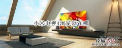 小米电视4浏览器在哪