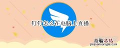钉钉怎么在电脑上直播