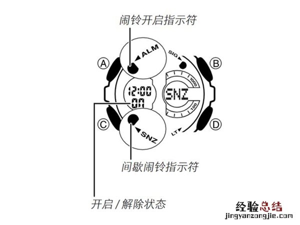 卡西欧闹钟怎么关