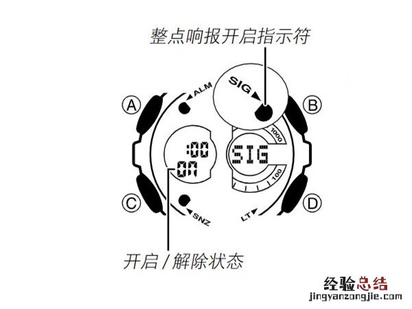 卡西欧手表怎么关闭整点报时