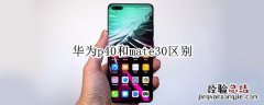 华为p40和mate30区别