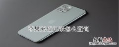 苹果充值记录怎么查询