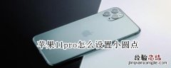 苹果11pro怎么设置小圆点