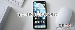 苹果11投屏功能怎么开启