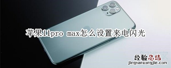 苹果11pro max怎么设置来电闪光
