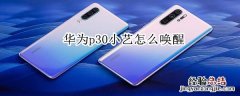 华为p30小艺怎么唤醒