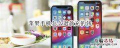 苹果手机怎么退款充的钱