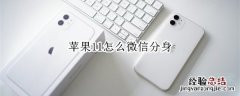 苹果11怎么微信分身