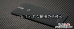 一加手机怎么退出静音模式