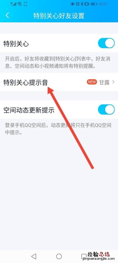 qq特别关心提示音怎么改