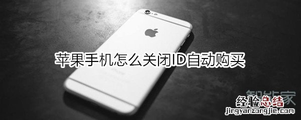 苹果手机怎么关闭ID自动购买