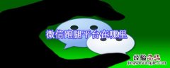 微信跑腿平台在哪里