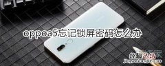 oppoa5忘记锁屏密码怎么恢复出厂设置