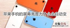 苹果手机的屏幕亮度为什么会自动变啊