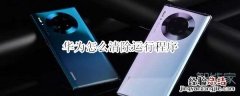 华为怎么清除运行程序