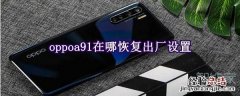 oppoa91在哪恢复出厂设置