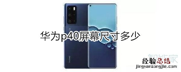 华为p40屏幕尺寸多少