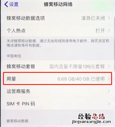 ios12中查询流量数据的详细步骤
