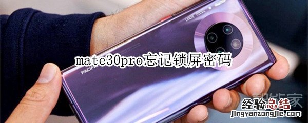 mate30pro忘记锁屏密码